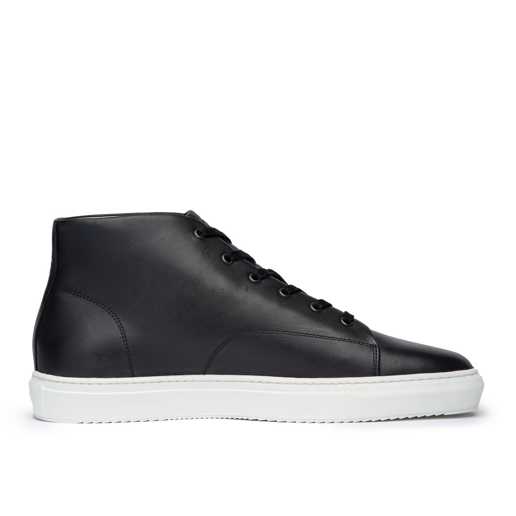 Shop best mens high top sneakers made in Portugal using full grain leather and sidewall stitched construction.