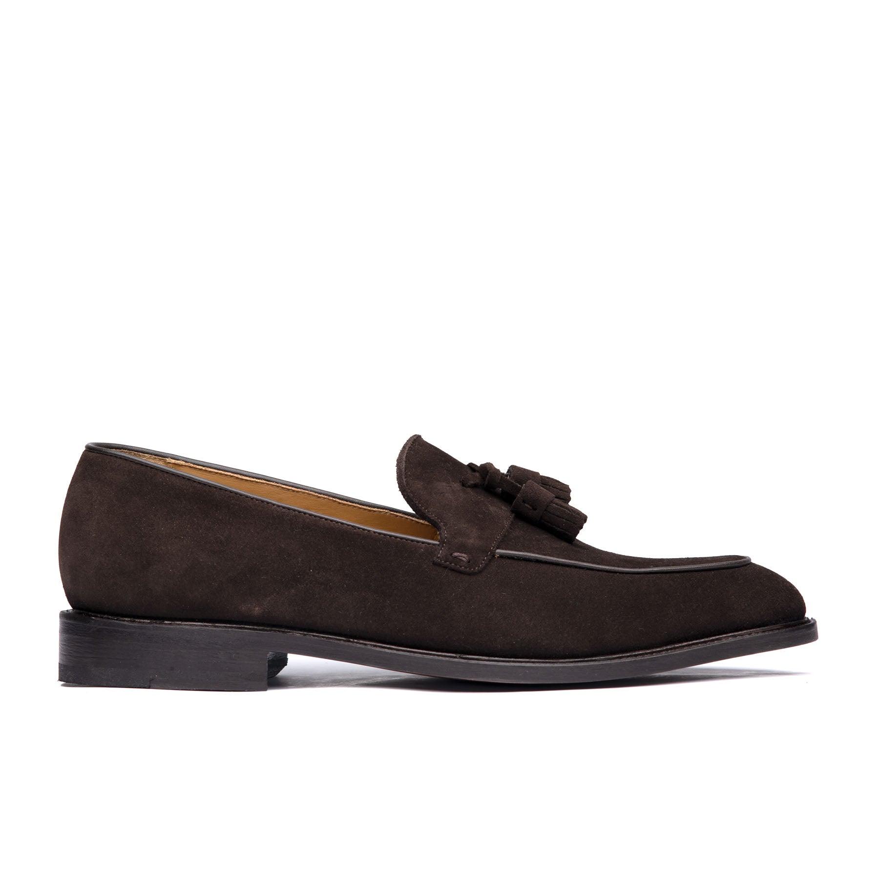 Brown suede tassel loafer made in Portugal for everyday wear and fully lined for comfort