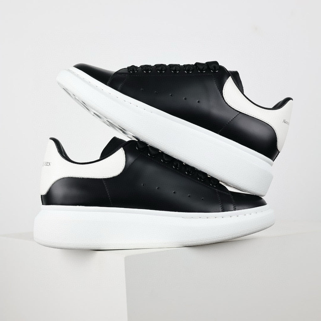 ** Alexander McQueen White Calfskin Sneakers - Authentic Lace-Up Sneakers

**