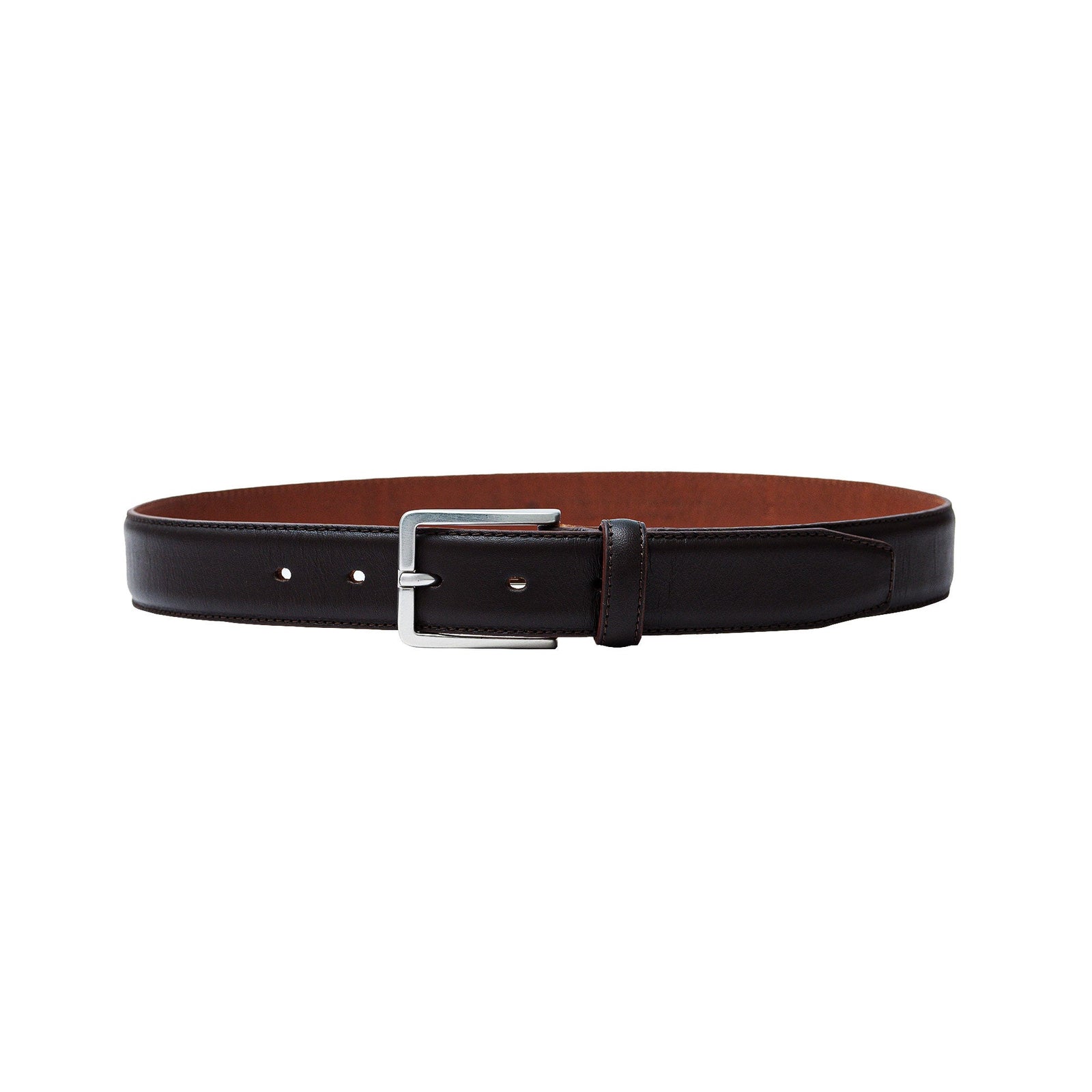 Brown dress belt for men. Full-grain calfskin for the office or a special event. Shop now.