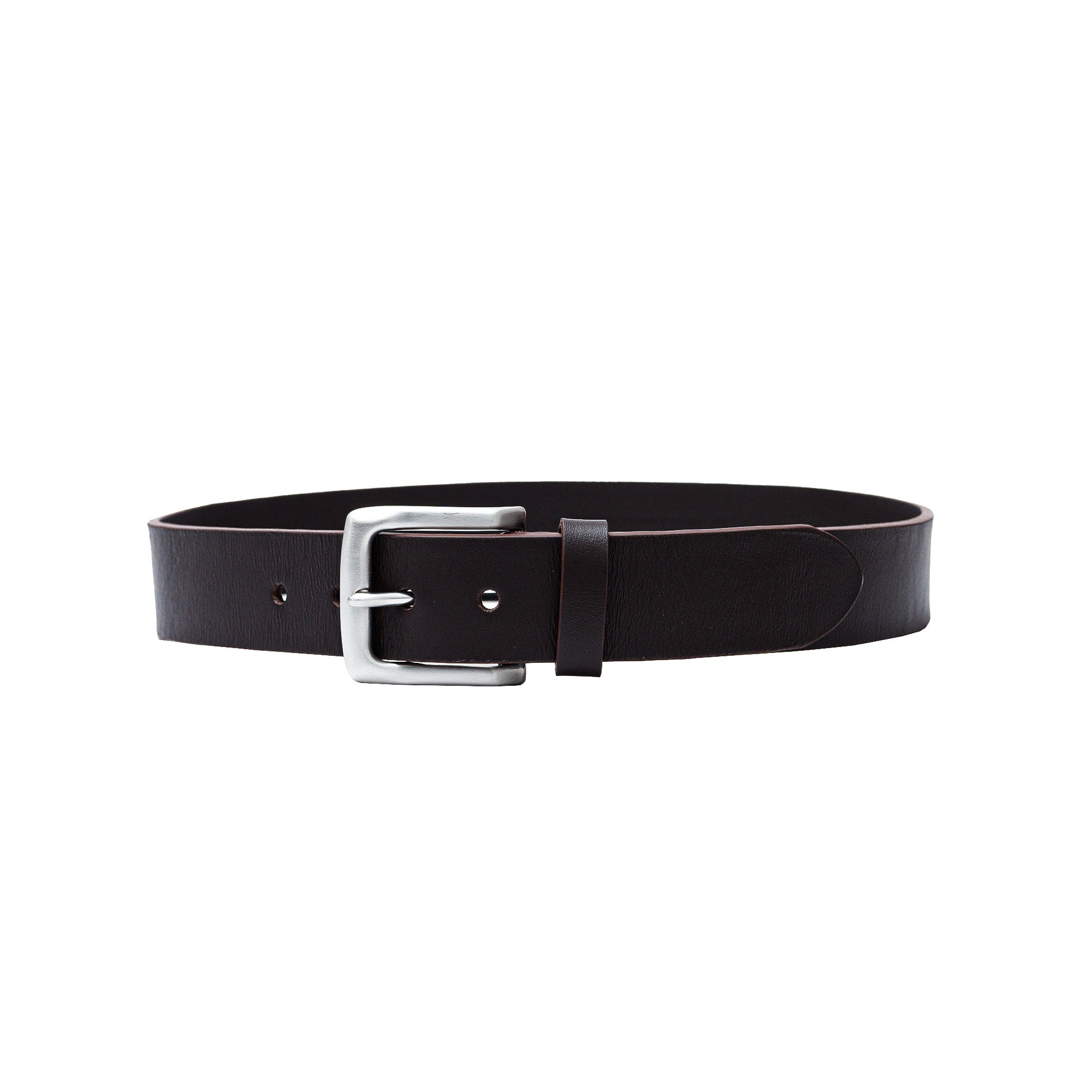 Men’s brown leather belt for jeans or chinos. Classic full grain style for casual days.