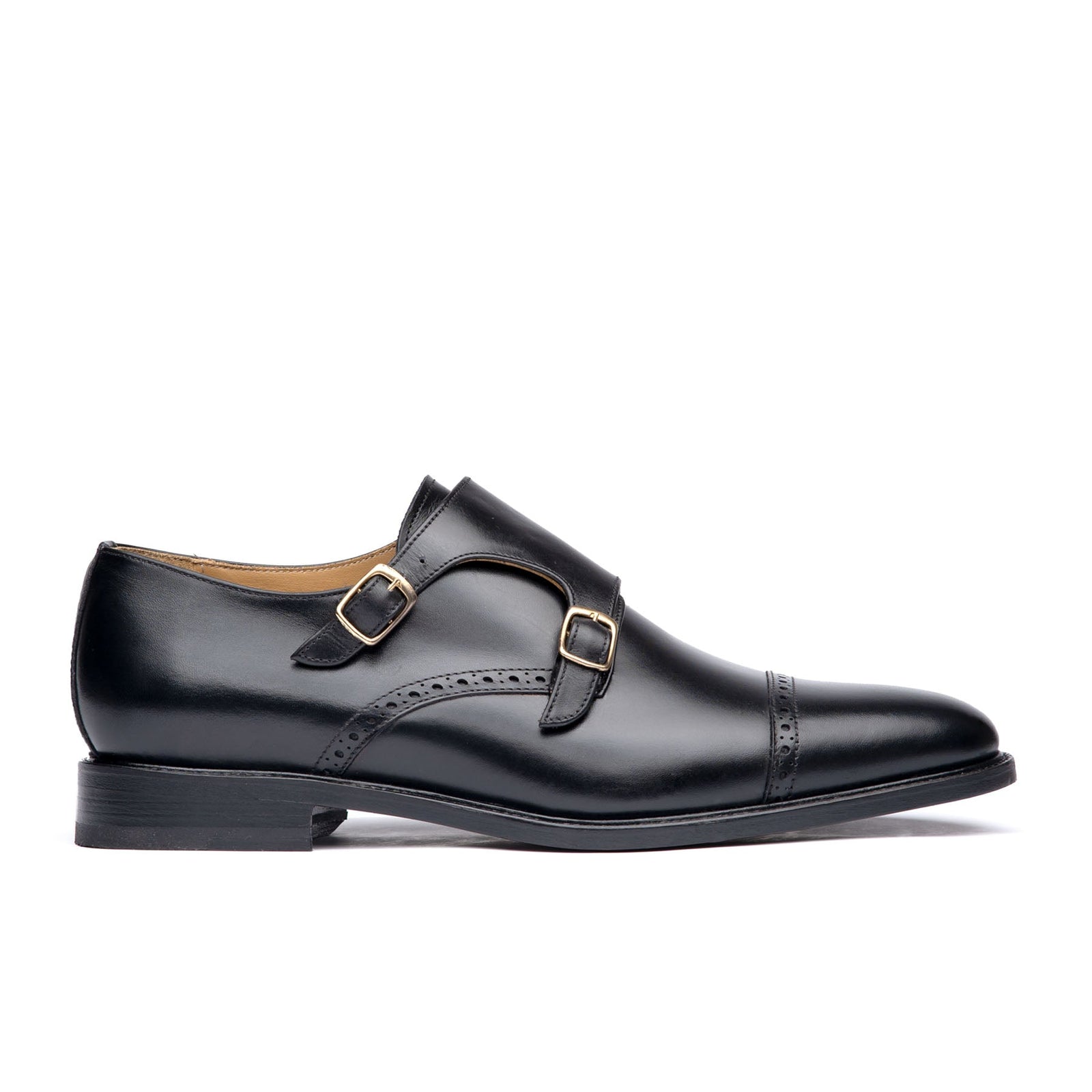 Black double monk strap shoes is the best for all formal events including weddings