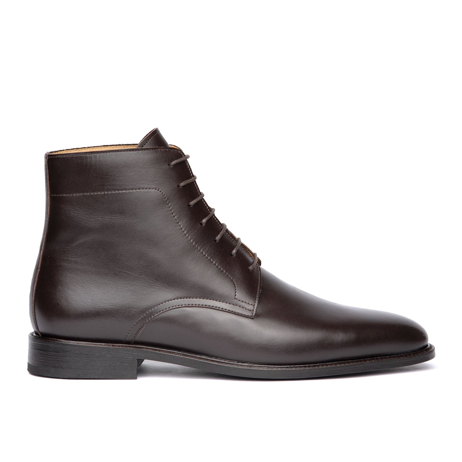 Mens dark brown dress boots is suitable to wear with jeans, suits, chinos and blazers for smart casual look 