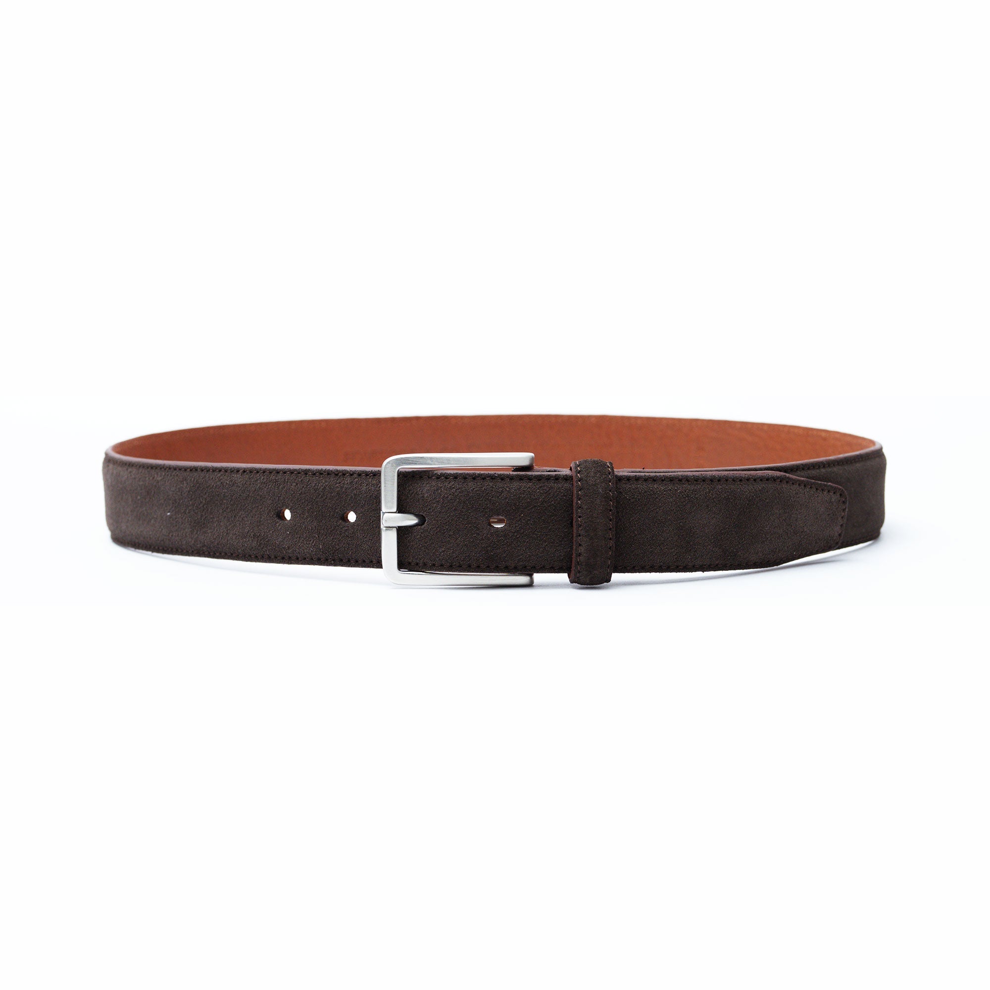Handcrafted mens suede belt for a sleek look. Durable and stylish with slim-fit trousers